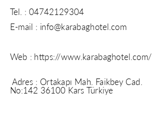 Karaba Hotel iletiim bilgileri
